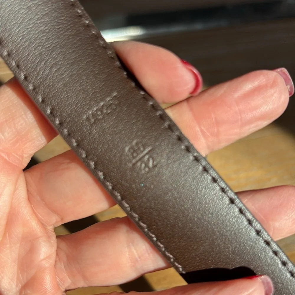 Louis Vuitton Damier Ebene Skinny Belt